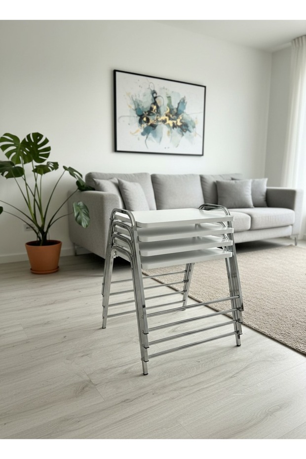 4'LÜ TEPSİ MODEL MODERN SEHPA - 1