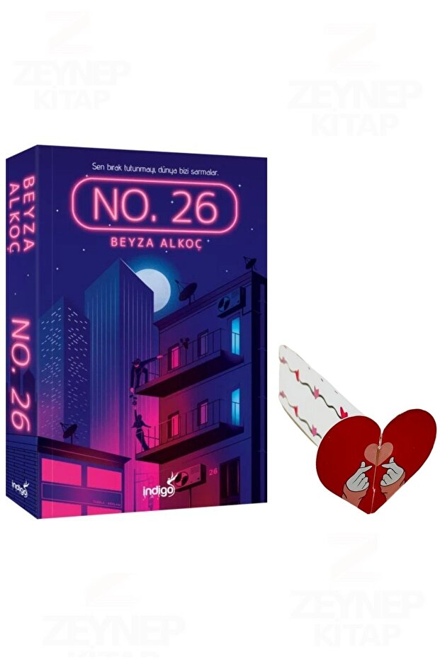 No26(KARTON KAPAK)Özel Tasarım Kalp Ayraç Hediyeli