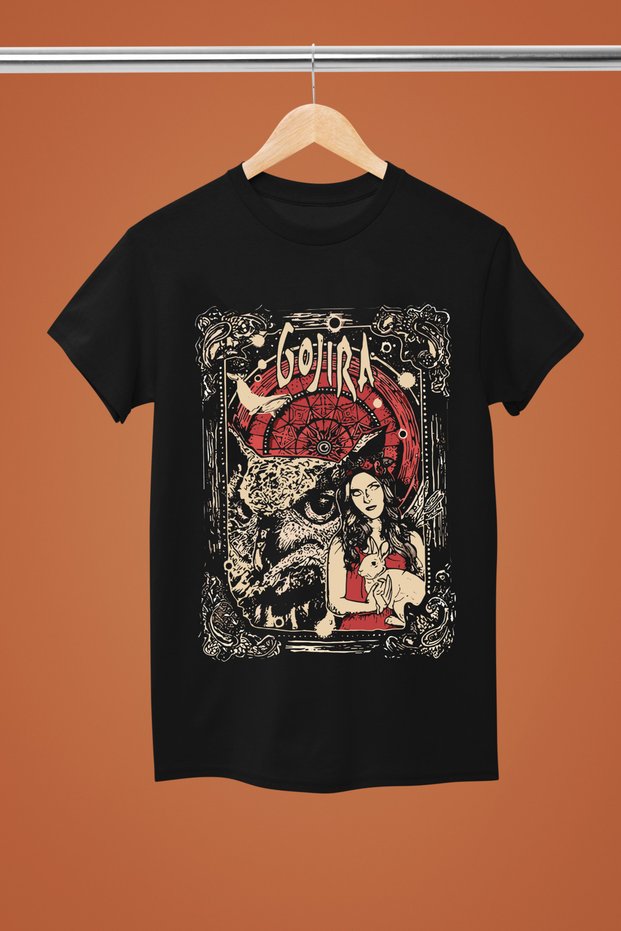 Gojira the Rock Band Printed Cotton Short Sleeve Regular Fit Rock Tshirt