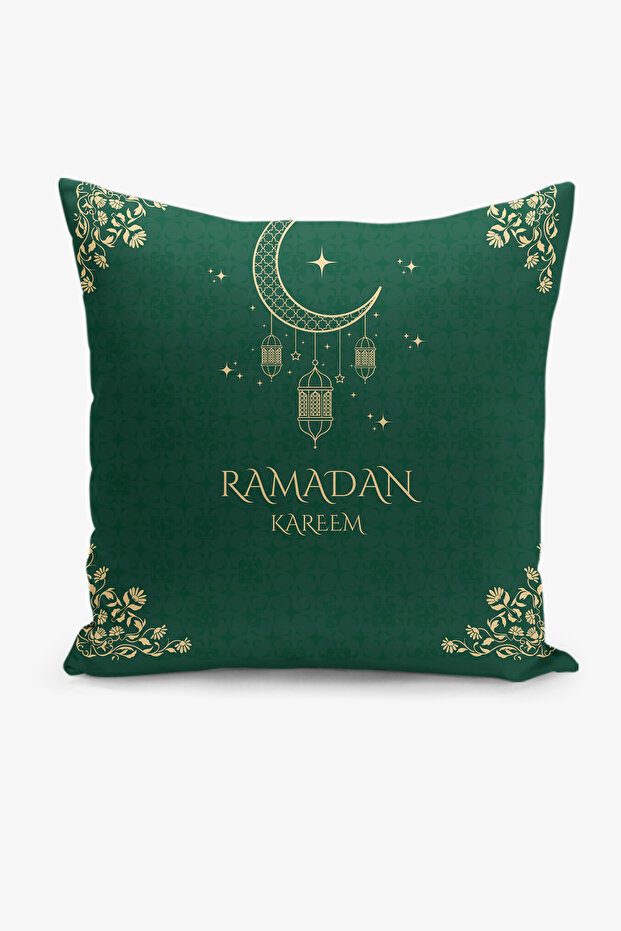 غطاء وسادة مطبوع رقميًا على الوجهين بنمط رمضان - رمضان