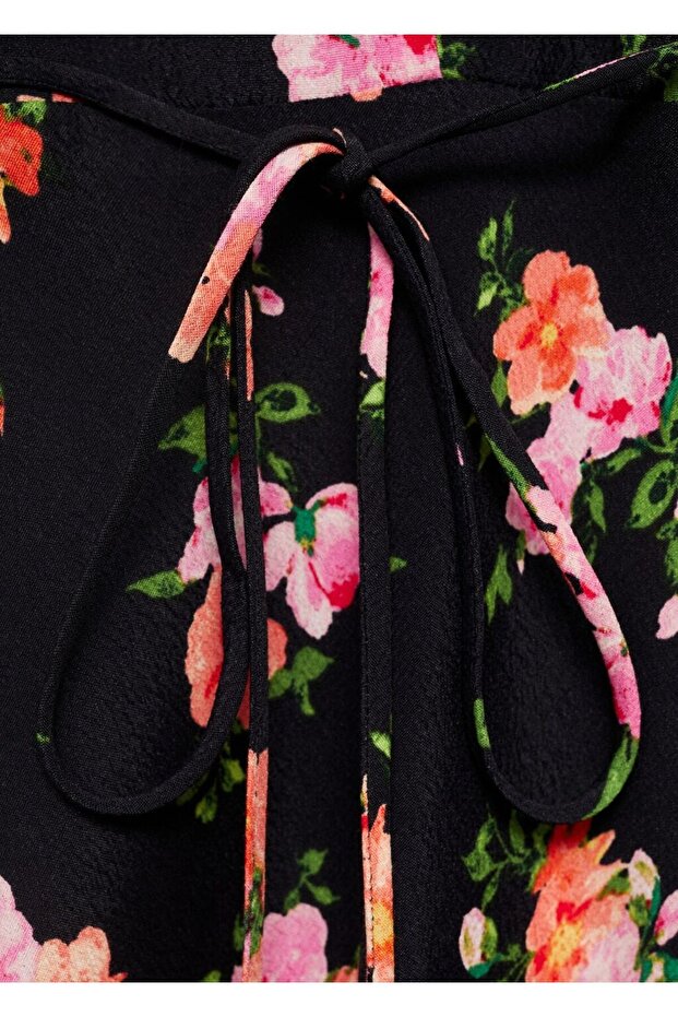 Uzun çiçekli elbise - 5