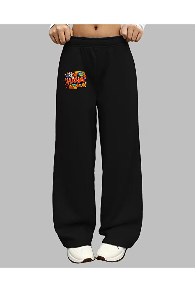 Girls' Printed Wide-Leg Sweatpants
