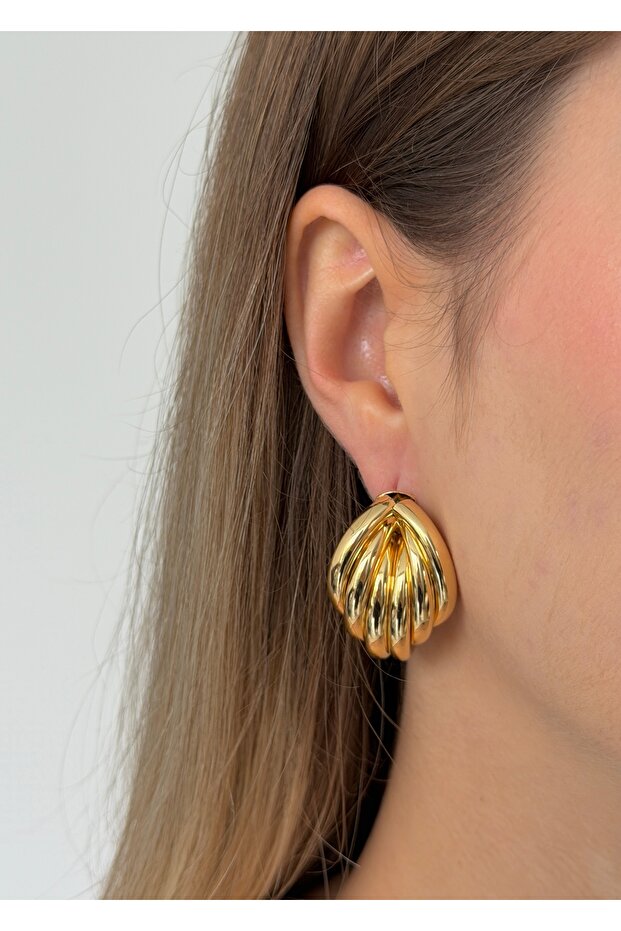 Gold Burg Earrings