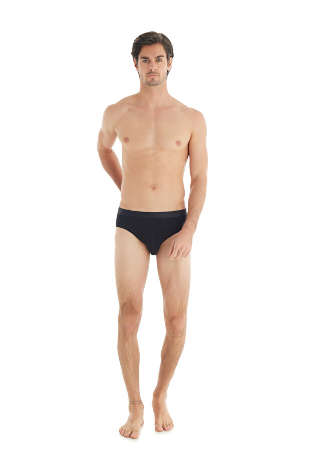 6 Pieces Modal Fabric Men's Briefs with Waistband (47% Modal, 47% Cotton, 6% Lycra)