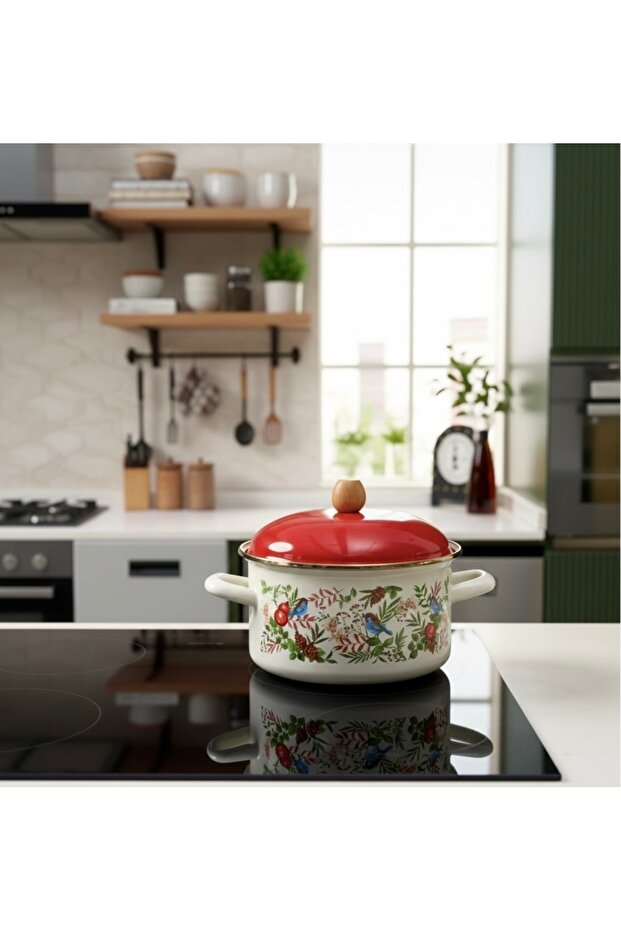 Enamel 3-Liter Enamel Pot Yogurt Bakraç Storage Pot