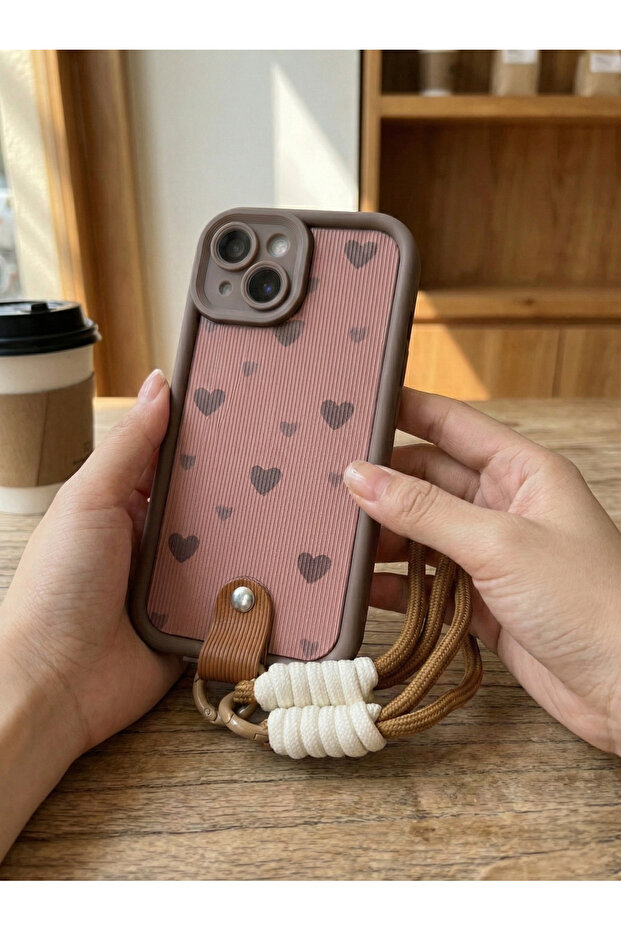 حافظة هاتف فاخرة متوافقة مع آيفون 15 مع سوار بنمط الفهد وحماية للكاميرا - 3