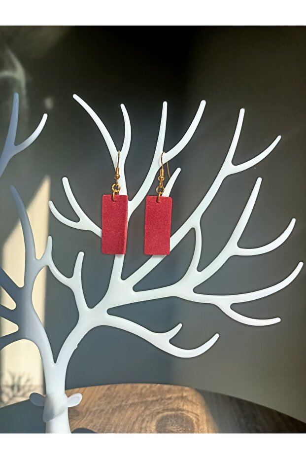 Hakiki Süet Deri Küpe - 2