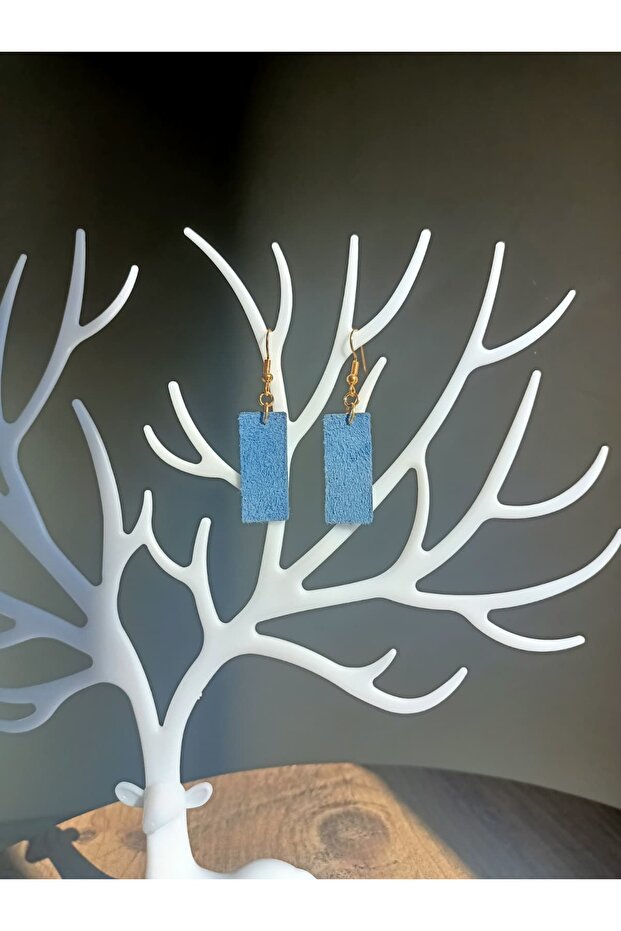 Hakiki Süet Deri Küpe - 2