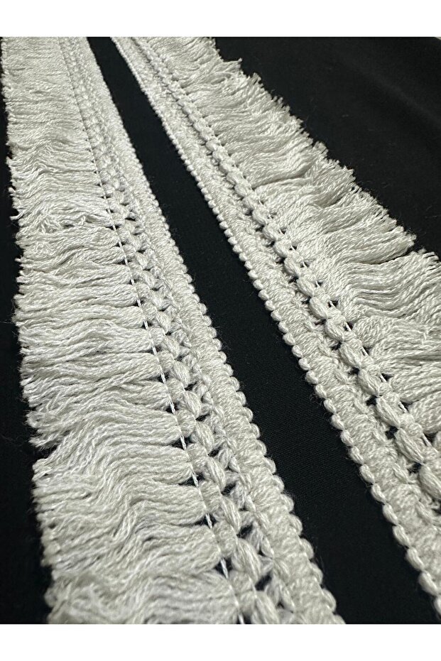 Off-White Curtain Edge Carpet Mat Edge Tassel Strip 1 Meter