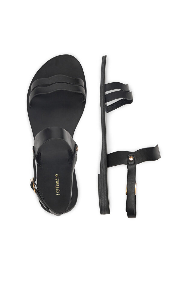 sandale damă negre E6720-101 - 4