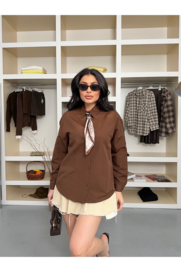 Women's Scarf Detailed Shirt
