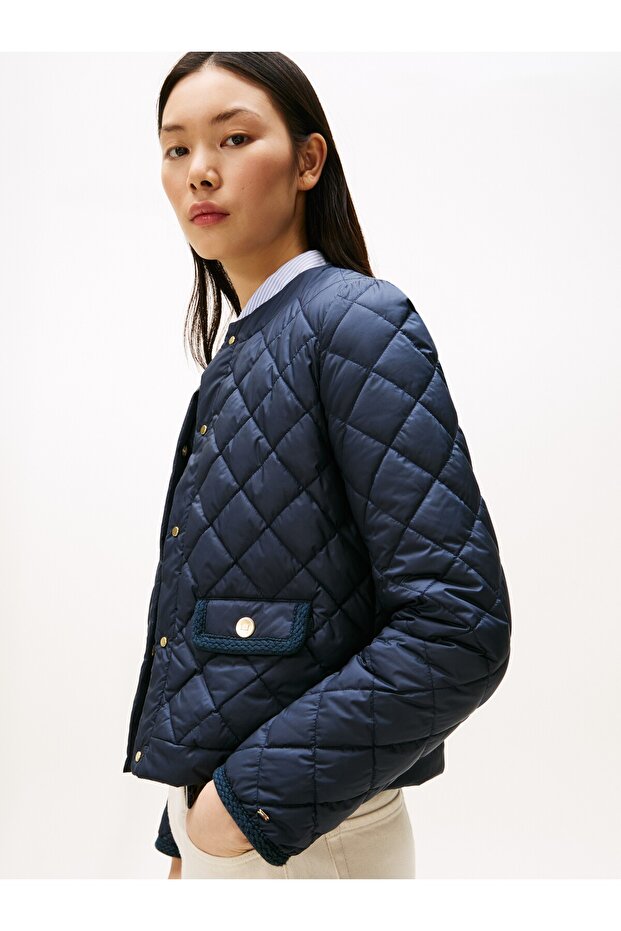 G/BUTTON QUILTED REG LADY JACKET - 2
