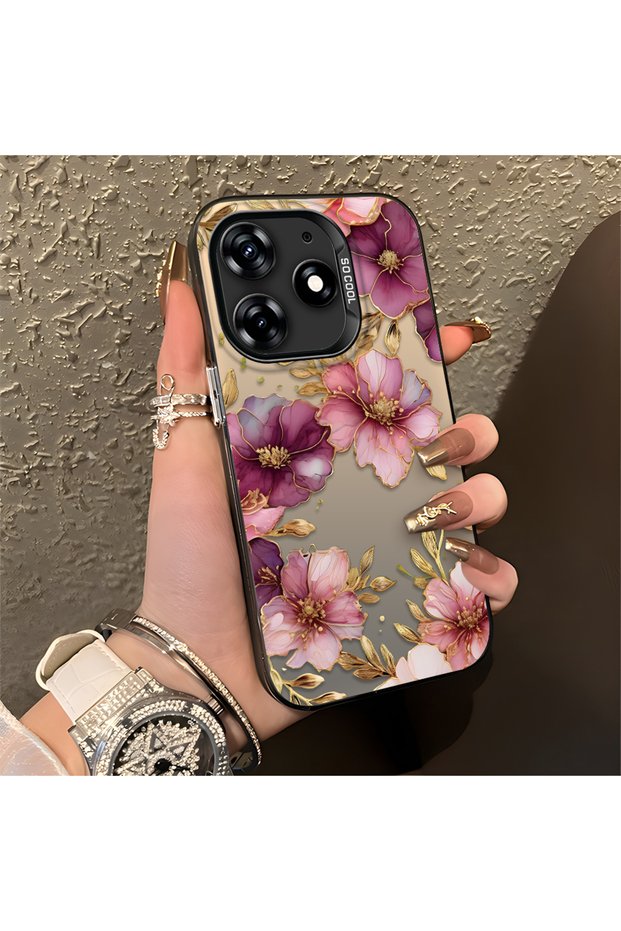Tecno Spark 10 Pro 4g Compatible, Light Luxury Flower Pattern, Shock Protective Phone Case