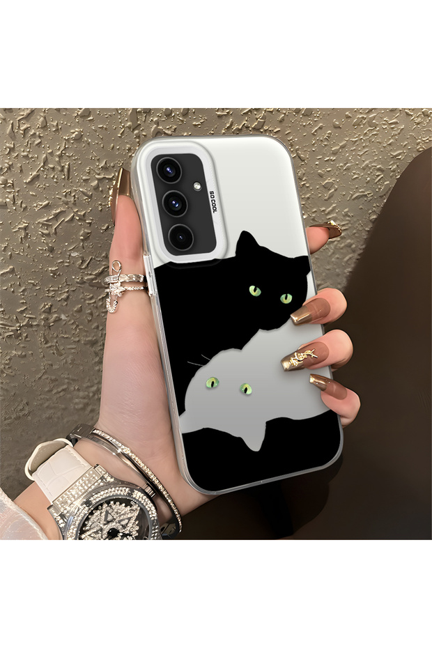 حافظة هاتف Realme C63 4G/C61 متوافقة مع هاتف Cute Cat منقوش للحماية من الصدمات.
