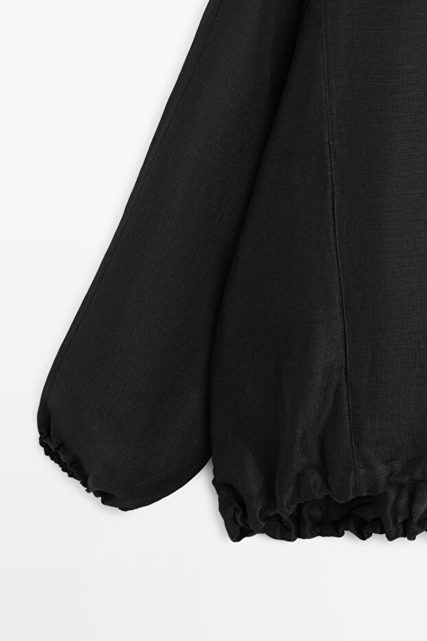 Keten ipek bomber ceket - 7