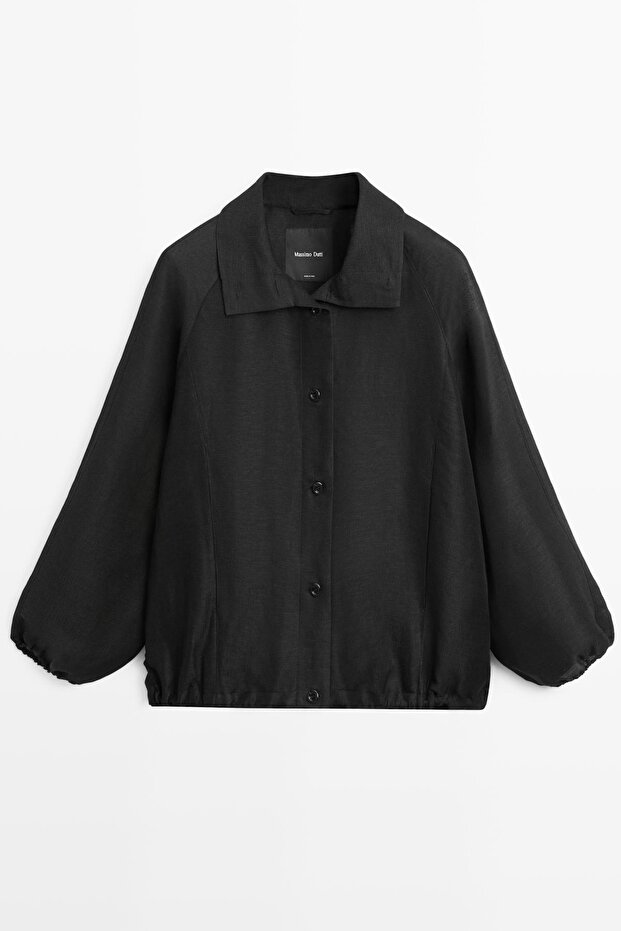 Keten ipek bomber ceket - 5