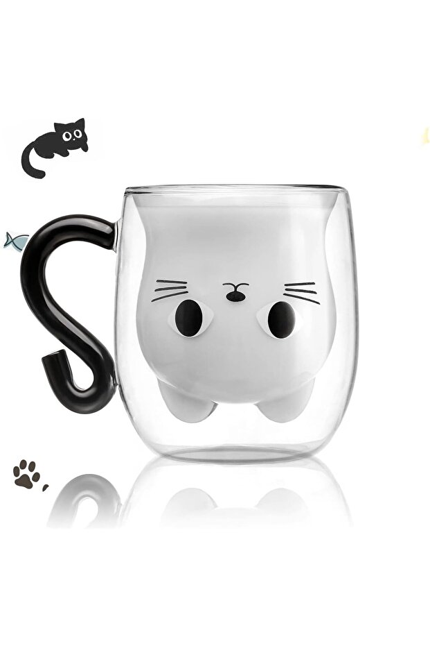 Black Cat Mug Cute Mug with Handle