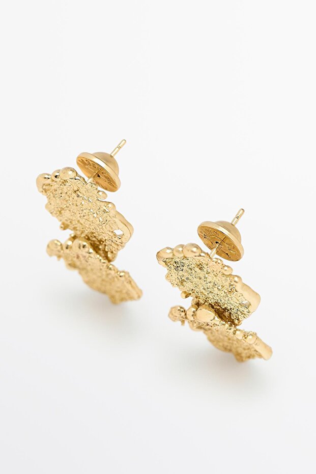 Soyut parçalı küpe - 2