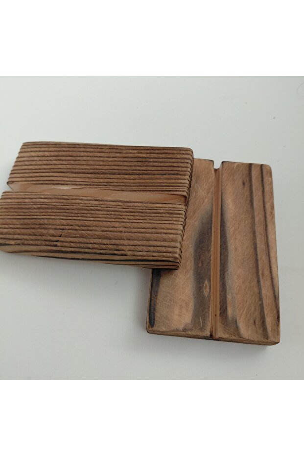 Antique Wooden Base for Tabletop Menu, 10 Pieces