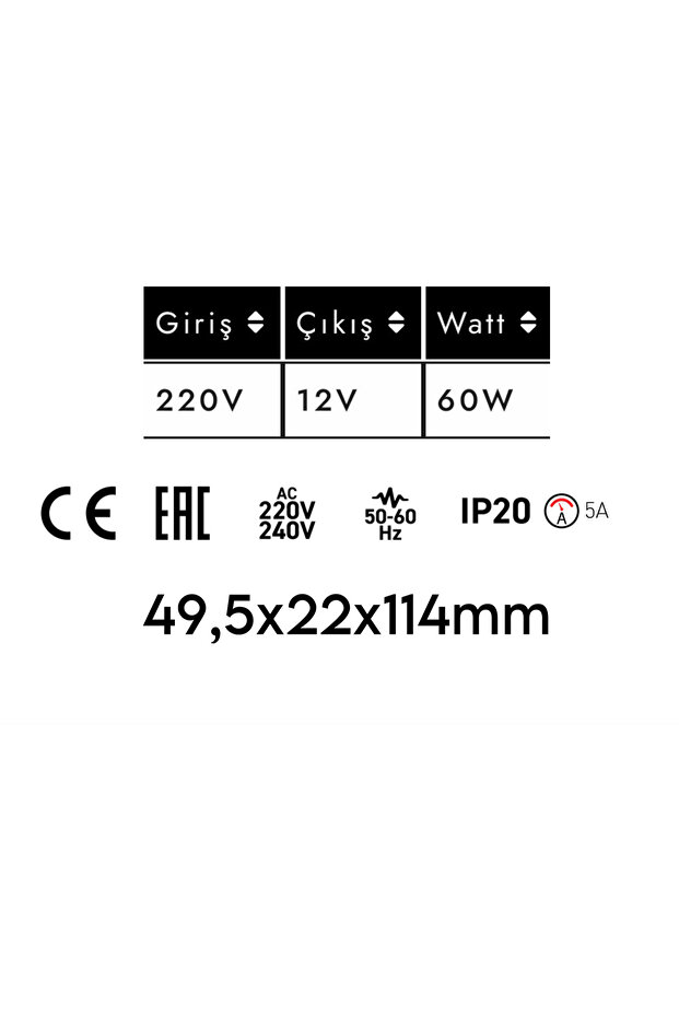 12V 5A LED Trafo - 2