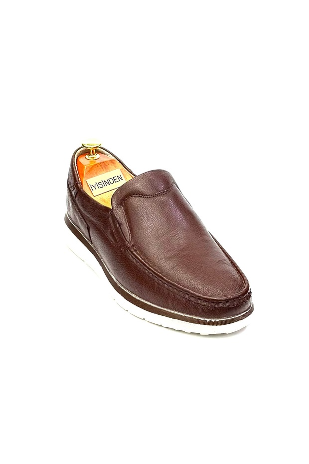 Men's Classic Elastic Laceless Genuine Leather Shoes | Orthopedic Poly Sole