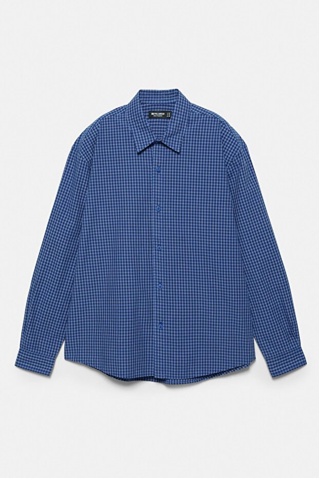 Kareli uzun kollu gömlek - 7