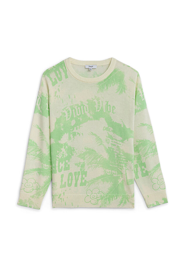 SLOGAN VE GÖRSEL BASKILI TRİKO - 3