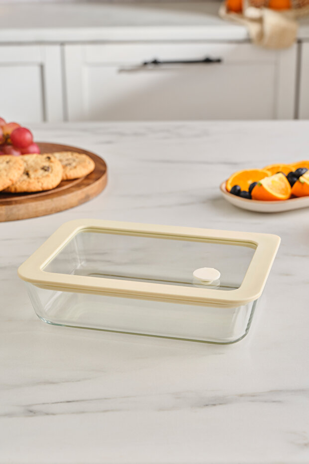 Luna Glass Storage Container Cream 700 ml