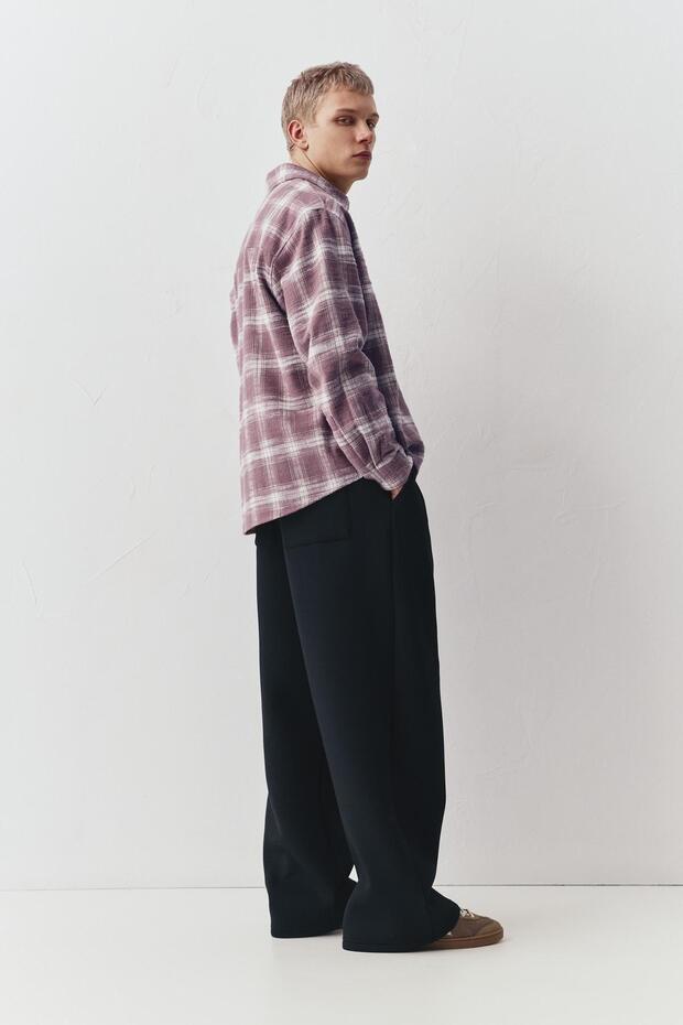 Kareli uzun kollu gömlek - 4