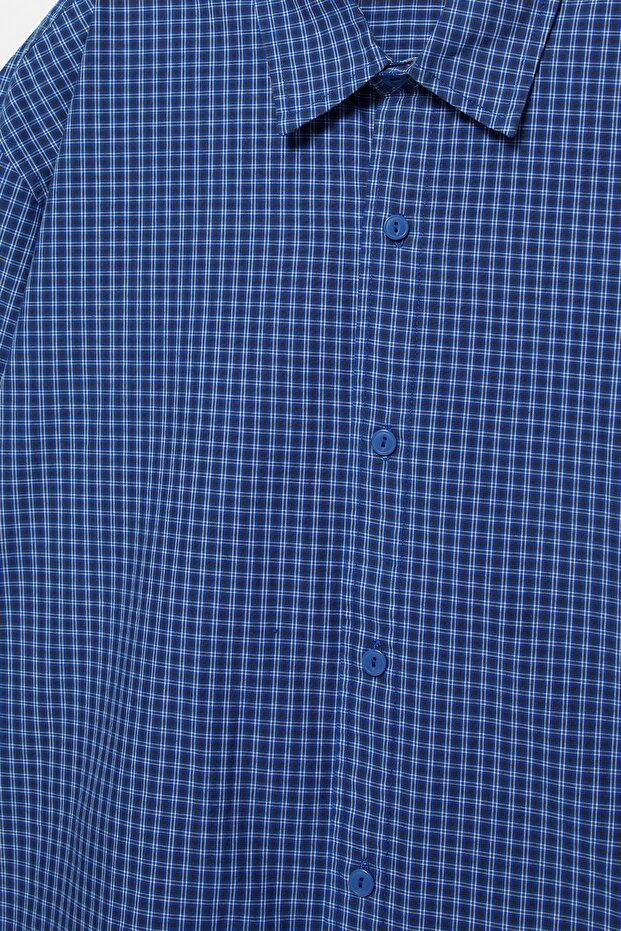 Kareli uzun kollu gömlek - 6