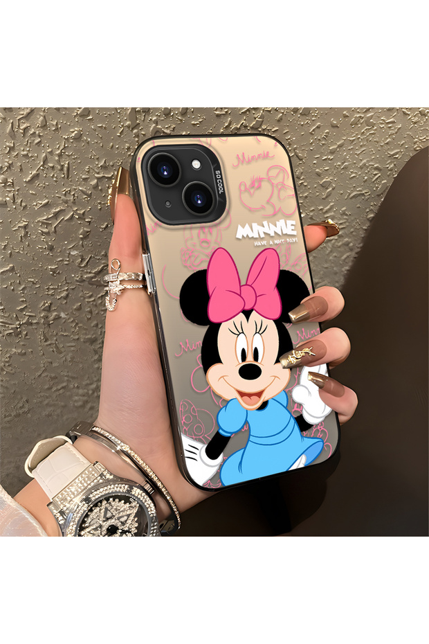 iPhone 14 Plus/15 Plus Compatible, Cartoon Mickey Mouse Pattern Shock Protection Phone Case.