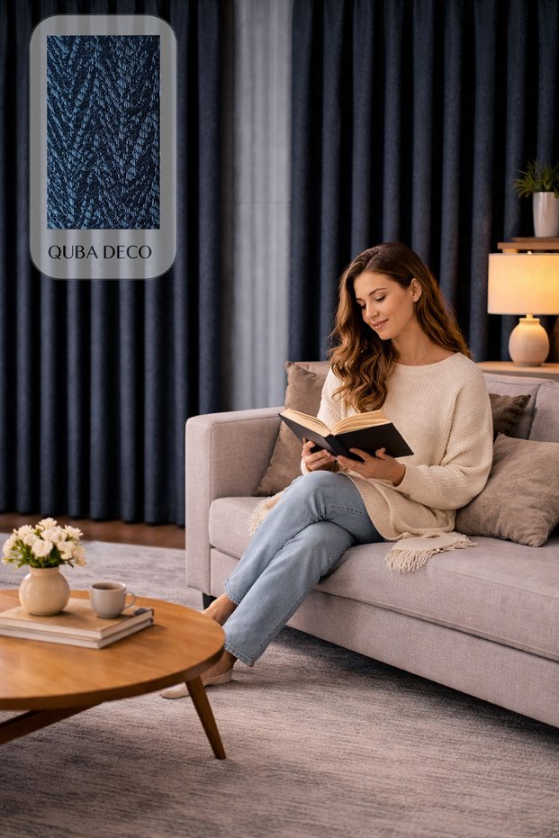 Herringbone Textured Premium Jacquard Background Curtain Living Room Bedroom Children's Room
