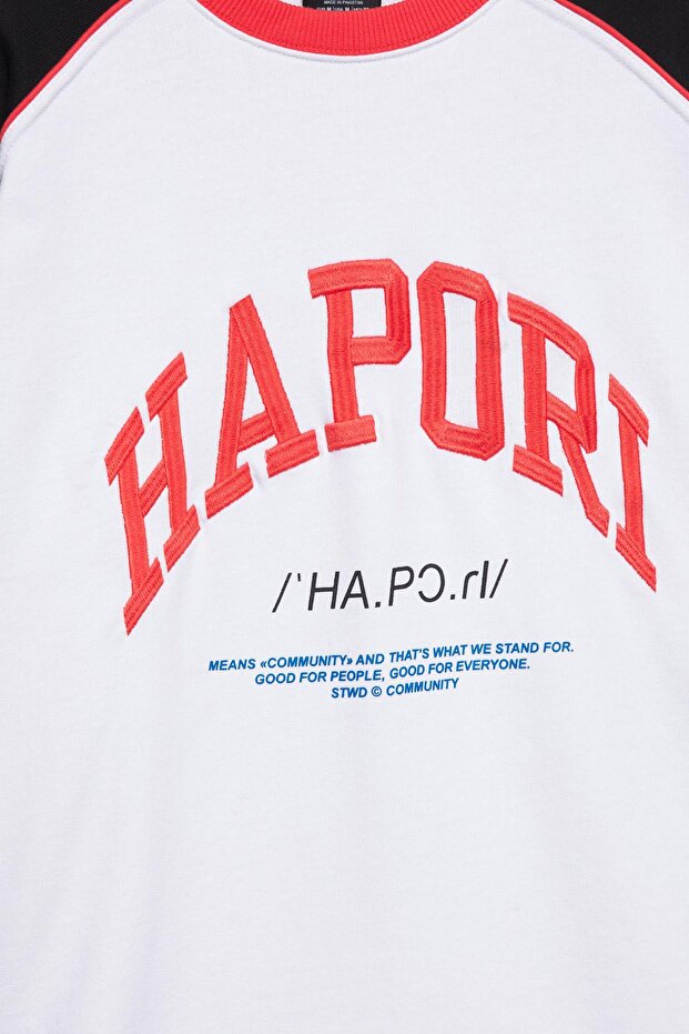 Varsity bisiklet yaka sweatshirt - 6