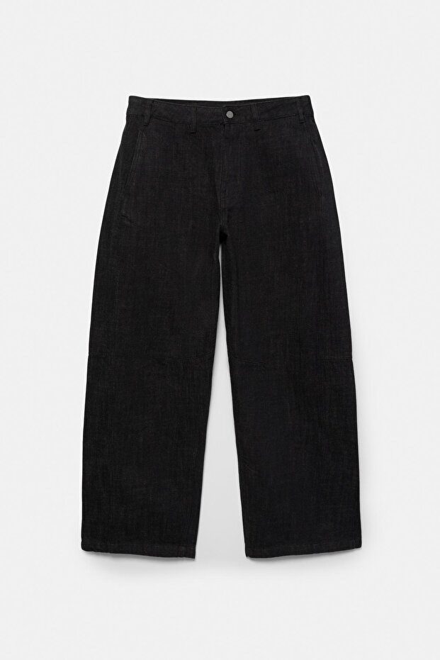 Dikiş detaylı düz paça pantolon - 7