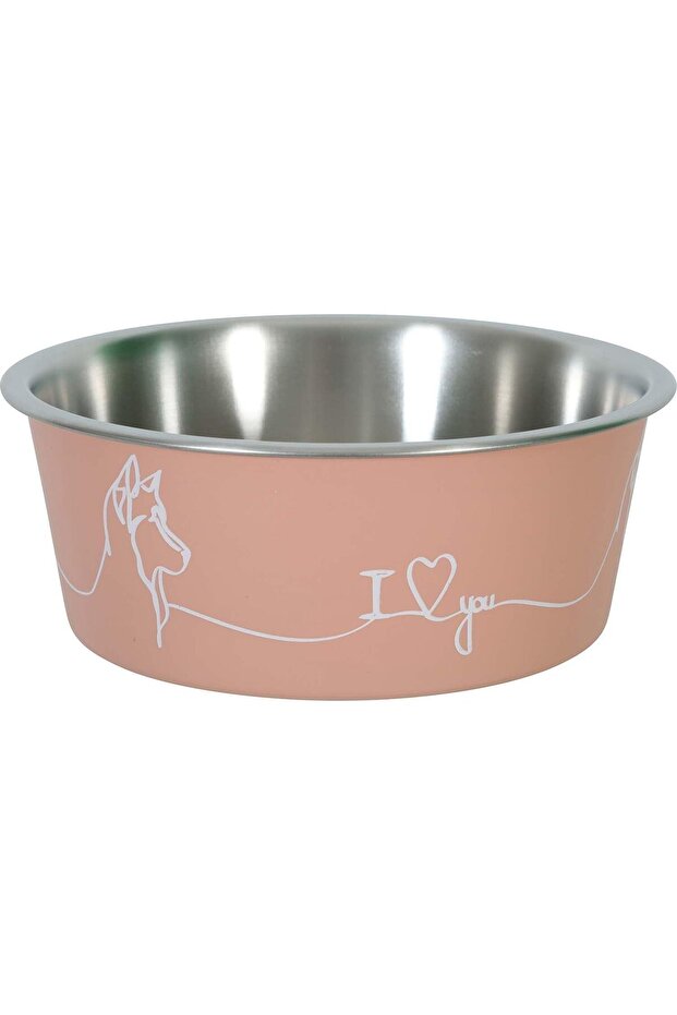 Non-Slip Love Dog Bowl Pink 750 ml