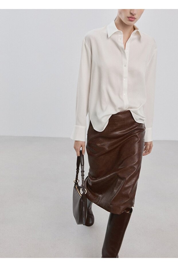 Lyocell düz kesim gömlek - 7