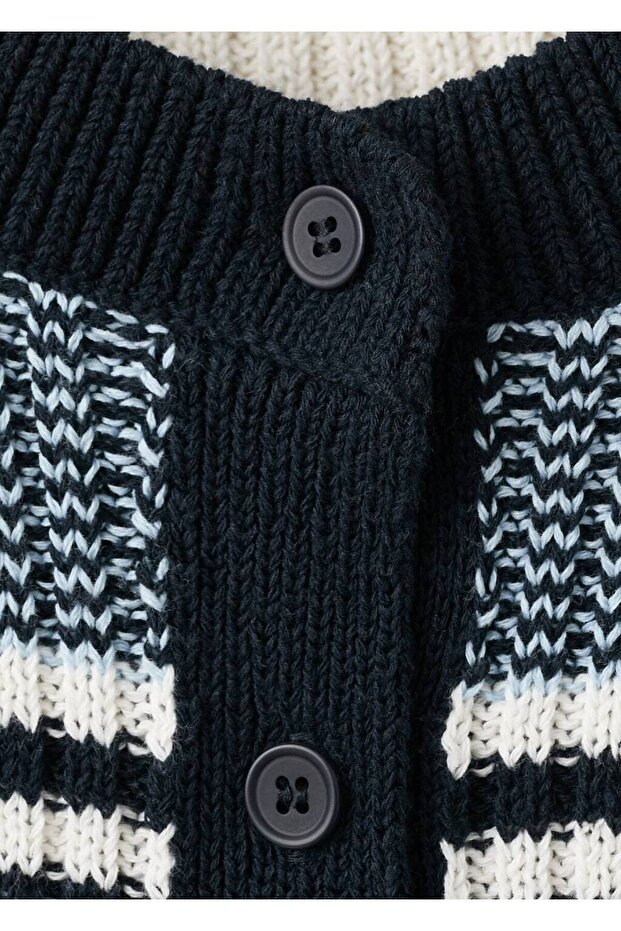 Çizgili örgü hırka - 8