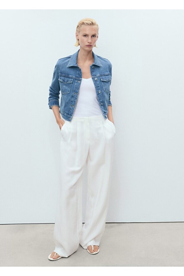 Cepli denim ceket - 2