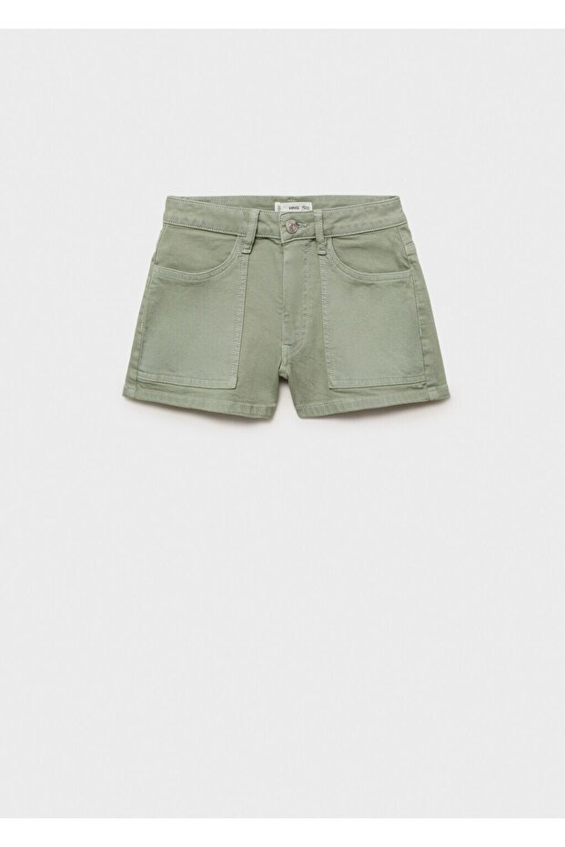 Cepli pamuklu şort - 3