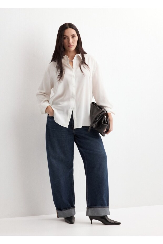 Lyocell düz kesim gömlek - 8