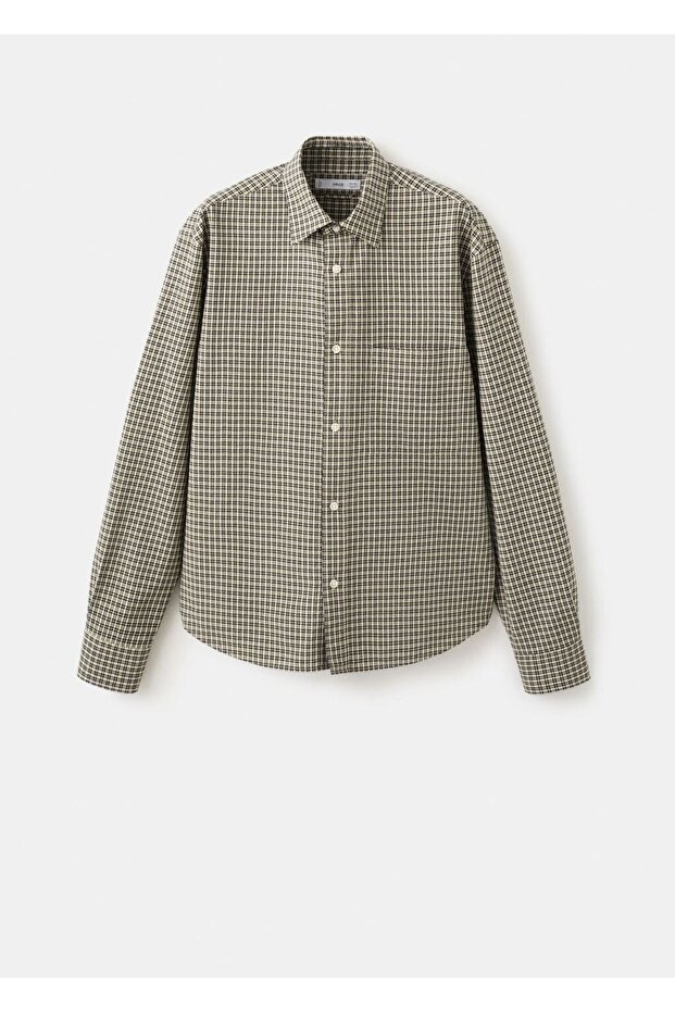 Kareli pamuklu regular fit gömlek - 3