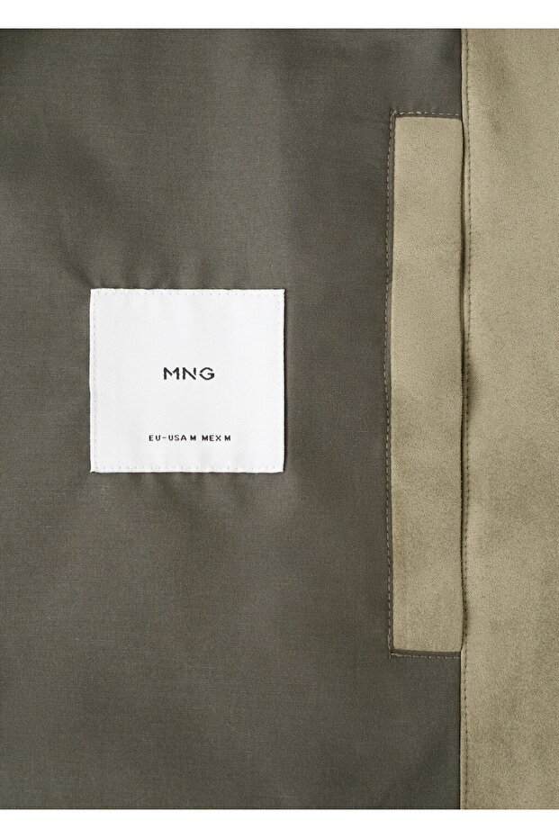 Süet görünümlü bomber ceket - 5