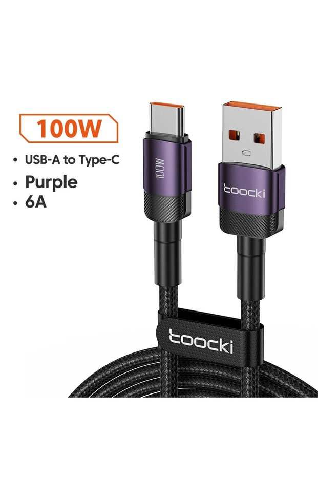 1m USB A to C Purple USB Type C Cable Fast Charging USB C Charger Cord For For iPhone 15 14 1