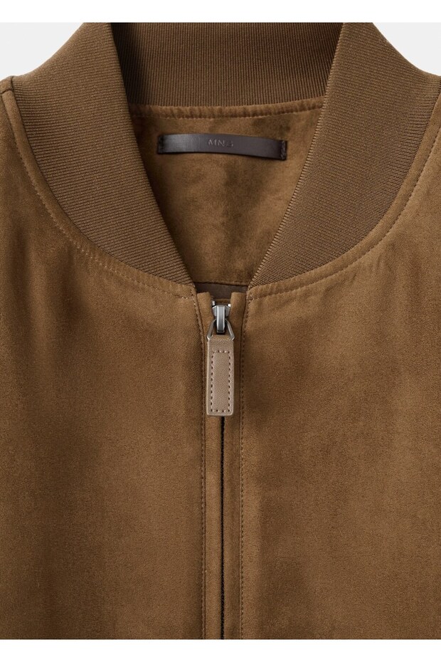 Süet görünümlü bomber ceket - 8