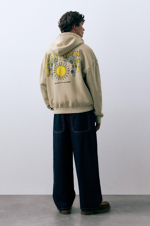 Kapüşonlu fermuarlı güneş sweatshirt - 5