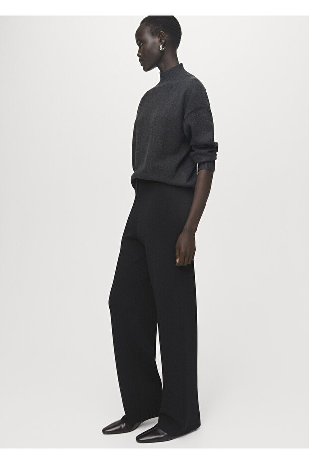 Beli lastikli triko pantolon - 7