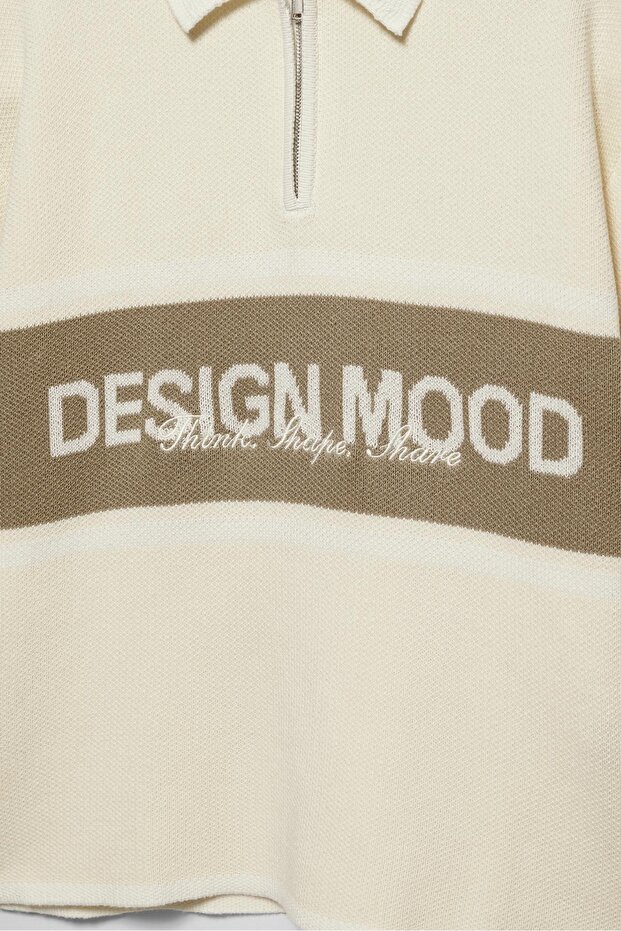 Fermuar detaylı örme polo - 8