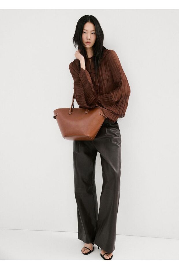 Volanlı şifon bluz - 2