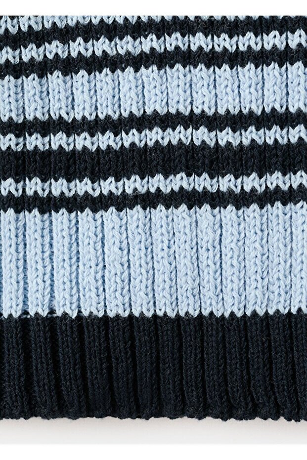 Çizgili örgü hırka - 5