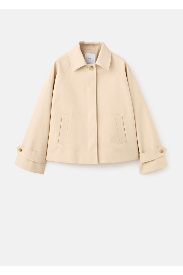 Kısa oversize trençkot - 3